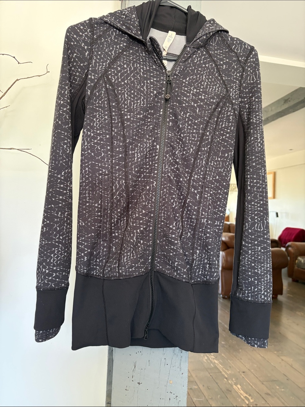 Women’s Black Patterned Zip Hoodie Jacket lululemon